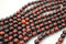 Red Tiger Eye Gemstone Beads, 8mm, Round